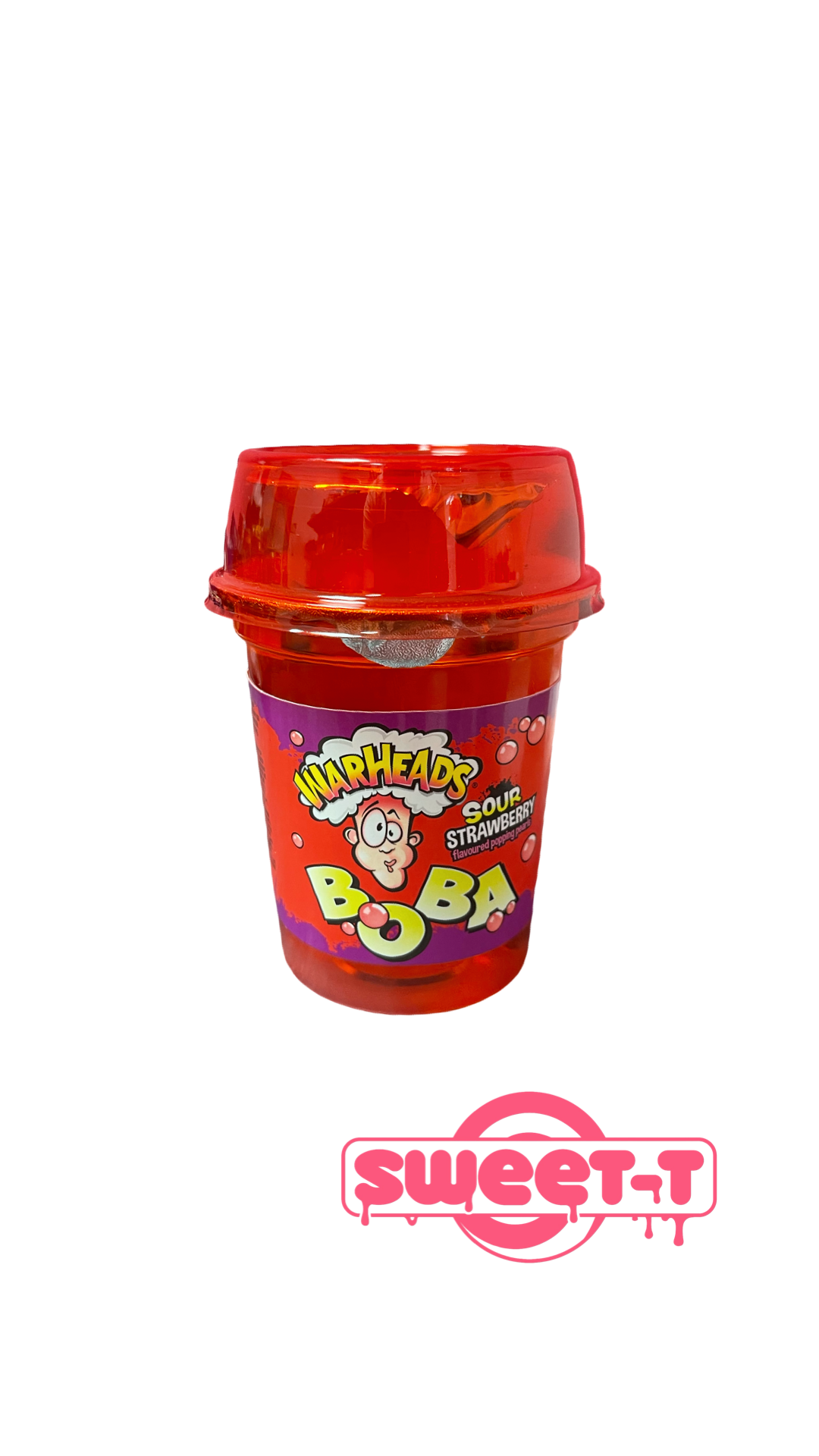 Warheads Sour Boba Erdbeere